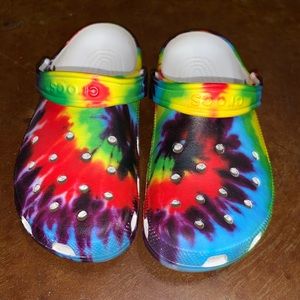 Tie dye Crocs